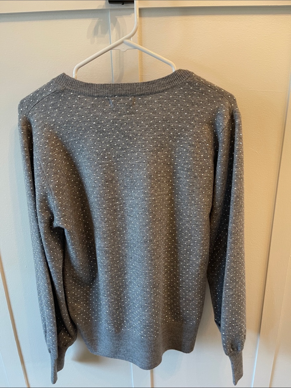Elan Gray V-Neck Sweater with studs - Picture 6 of 6